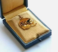 Pendentif vintage NFL Saints casque argent doré Vintage Saints helmet pendant