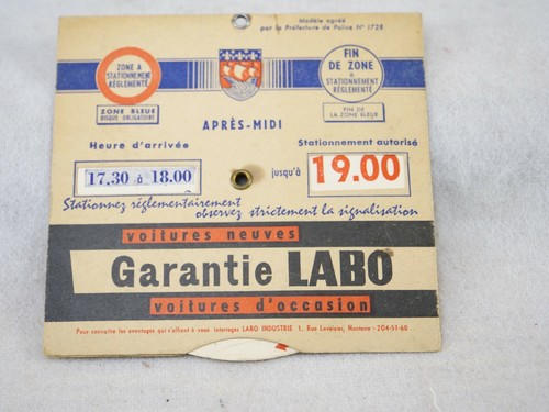 Disque stationnement ancien - stationnement,