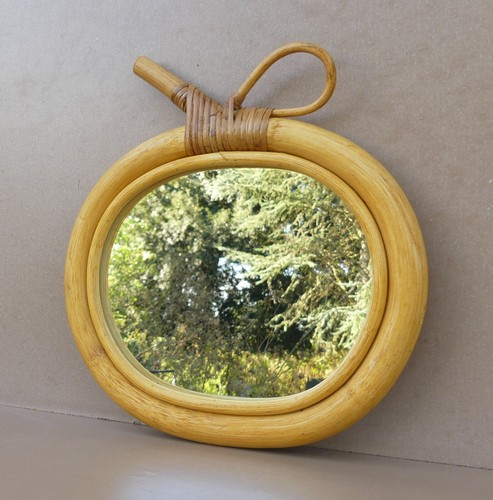 Miroir rotin pomme - mural, à