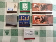 Lot de 7 pochettes d'Allumettes publicitaires anciennes. CNEP, BNCI, BNP