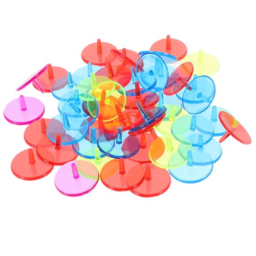 50pcs plastique round - 50pcs,