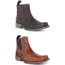 ARIAT Midtown Rambler sans Doublure Chelsea Bottes Hommes Noir Mat UK 7 - 12