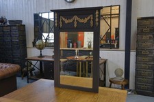 Miroir en chêne massif et verre biseauté Art déco 1930's