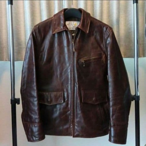 Aero leather car coat long - car, coat,