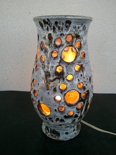 Lampe ceramique ajouree - lampe,