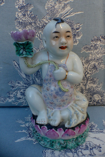 Chine famille rose statuette - famille,