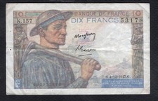 Un billet de 10 Francs Mineur
