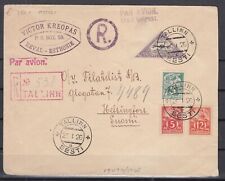RS25669/ ESTONIA – 1926 – MI # 36A + 37A + 57 + 52B + 12y (x20) ON COVER + CERTI