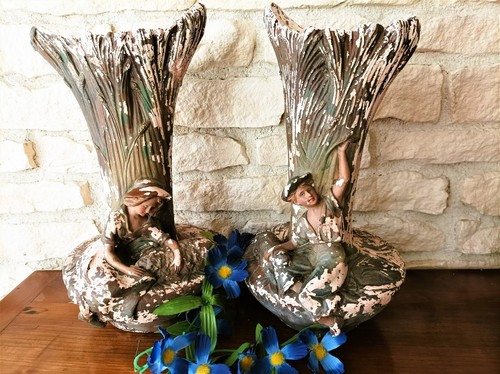 Vases plâtre art nouveau - vases,