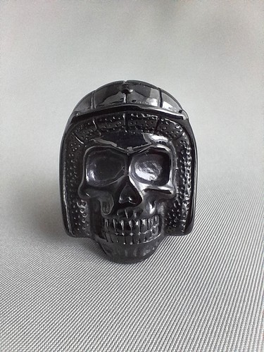 Bague tête mort motard - tête,