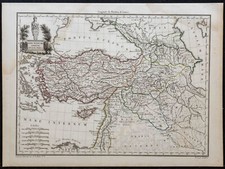 1812 - Asie Mineure, Caucase, Syrie - Carte géographique ancienne - Turquie
