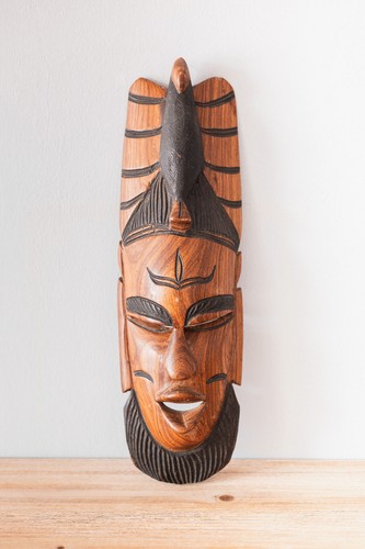 Ancien masque vintage bois - masque,