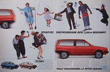 PUBLICITÉ 1984 POLO VOLKSWAGEN COUPÉ ET CLASSIC LA PETITE GÉANTE - ADVERTISING