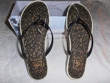 SPERRY TOP- SIDERS THONG/SANDALS BLACK SIZE 6.0 100% AUTHENTIC!!