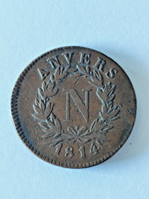 PIECE 5 CENTIMES SIEGE ANVERS 1814 PETIT MODULE FRANCE Ref23837J