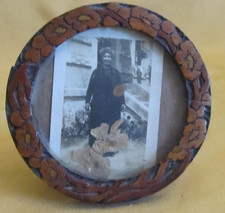 Petit cadre photo ancien bois