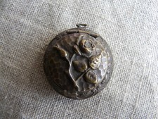 PENDENTIF ANCIEN BOÎTE SOUVENIR BOÎTE À SECRET - MIROIR - DÉBUT XXème