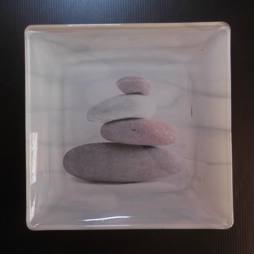 Assiette plate carrée verre