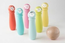 JEU de 6 QUILLES en BOIS "