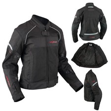 Textile Moto Blouson Femme Protections CE Respirant été Noir