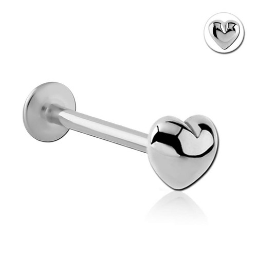 0mm cœur labret lèvres - labret,