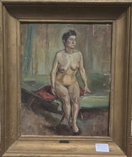 A  CLUZEAU Femme Nu. Peinture