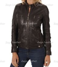 Veste slim fit noire en cuir