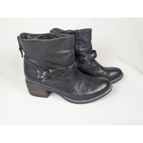 Minelli black leather braided - minelli,