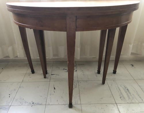 Ancienne table demie lune - demie,