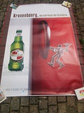 Poster ou affiche abribus publicitaire « Kronenbourg » modèle porte de frigo