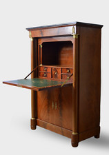 Secrétaire style EMPIRE  en acajou à colonnes détachées