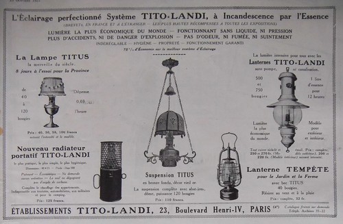 Publicité 1923 tito landi - 1923, tito-landi
