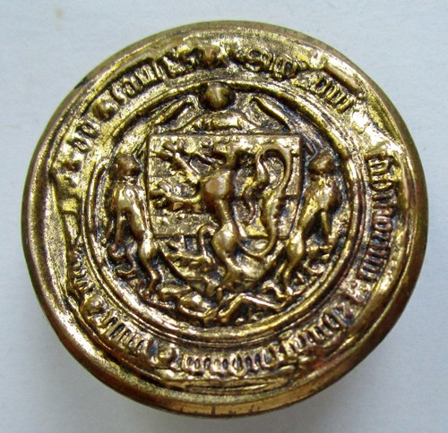 Bouton plat métal doré - plat,