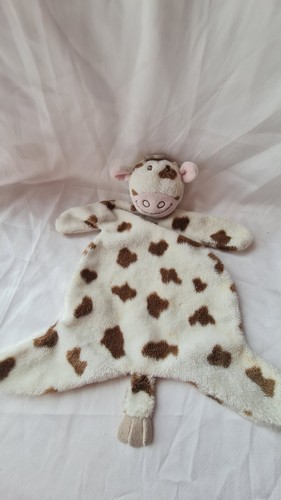 Doudou vache crème marron