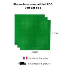 Plaque Base Compatible Lego Vert 32x32 Lot 3 Construction Enfant Plateau Brique