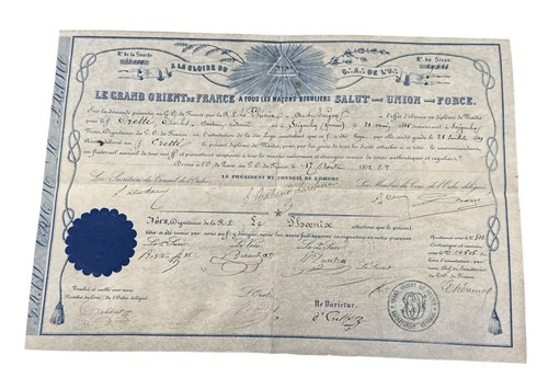 Diplôme maçonnique grand - diplôme,