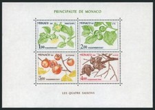 Monaco Bloc Feuillet n°20 Les quatre saisons du plaqueminier Neuf **