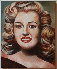 Tableau moderne portrait de Maryline Monroe signé Alison.