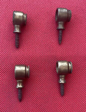 4 Anciennes Œillets Filetés Embouts De Fixation Pour Barre Tapis escalier 11,5mm