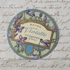 Victor VAISSIER - Etiquette Savon Violette Parfum Ancien - Antique Label Perfume