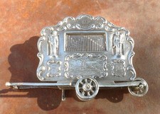 Limonaire Orgue Miniature En Argent Massif Objet De Vitrine.