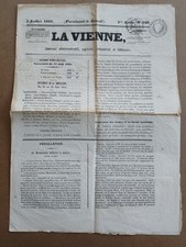 journal LA VIENNE juillet 1841 garde nationale Mercuriale chocolat Châtellerault