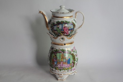 Tisanière porcelaine décor