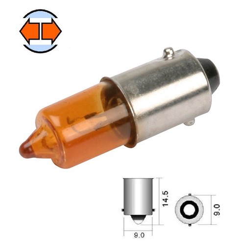 Ampoule 12v 10w ba9s orange - 12v,