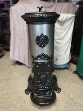 Poêle à bois Godin modèle 2122 émaillé noir restauré entièrement Buches 40cm