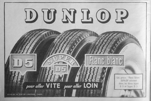 Publicité 1956 dunlop pneu - publicitÉ,