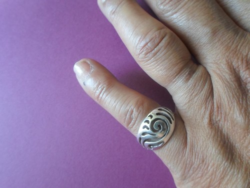 Bague argent massif - bague, dôme
