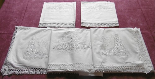 Drap taies vintages avec - 1,