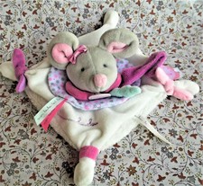 DOUDOU & COMPAGNIE PEARLY LA SOURIS ATTACHE TETINE PETIT MODELE NEUF