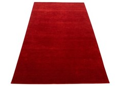 Tapis Gabbeh Rouge 100% Laine Tapis Oriental Tissé À La Main Loom Pont G543